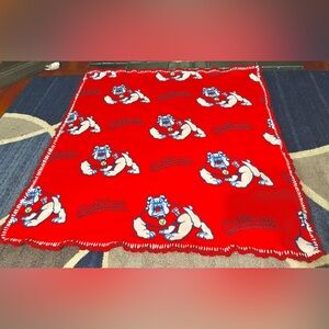 Handmade Fresno State Bulldogs Blanket
